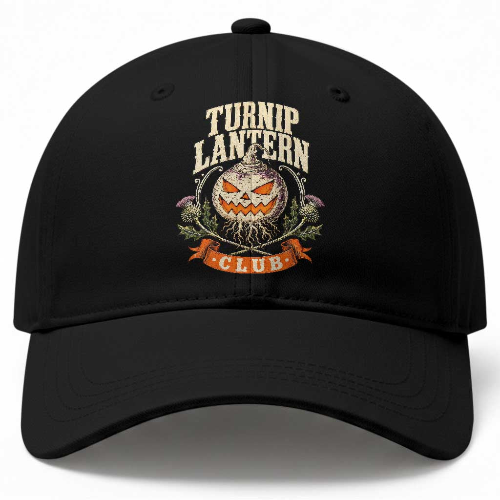 Turnip Lantern Club Baseball Cap Vintage Celtic Scottish Irish Halloween Spooky Graphic