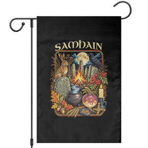Samhain Ancient Pagan Ritual Sacred Fire Turnip Lantern Spooky Graphic Garden Flag