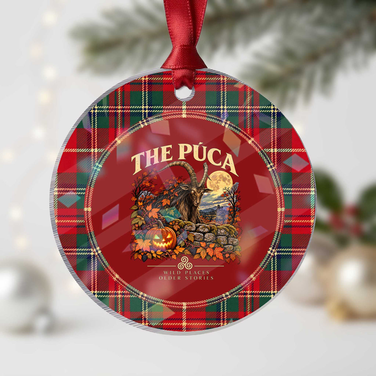 The Puca Irish Mythological Creature Graphic Holographic Acrylic Ornament Celtic Folklore Halloween Spooky