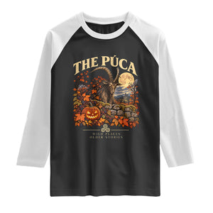 The Puca Irish Mythological Creature Graphic Raglan Shirt Celtic Folklore Halloween Spooky