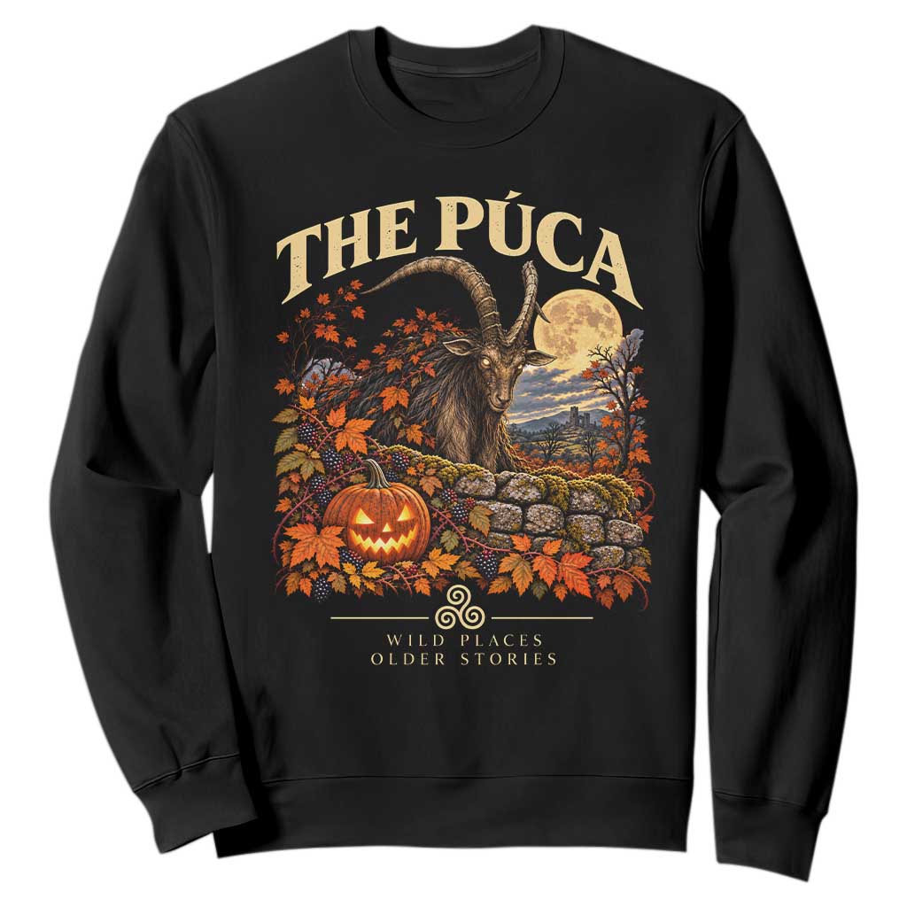 The Puca Irish Mythological Creature Graphic Sweatshirt Celtic Folklore Halloween Spooky