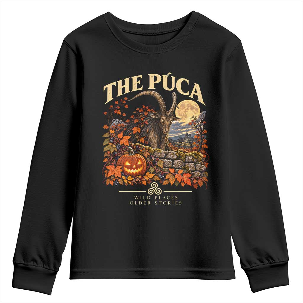 The Puca Irish Mythological Creature Graphic Youth Sweatshirt Celtic Folklore Halloween Spooky