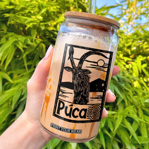 Puca Irish Mythological Creature Vintage Graphic Glass Can Celtic Folklore Spooky
