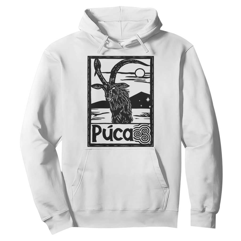 Puca Irish Mythological Creature Vintage Graphic Hoodie Celtic Folklore Spooky