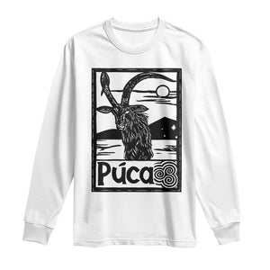 Puca Irish Mythological Creature Vintage Graphic Long Sleeve Shirt Celtic Folklore Spooky