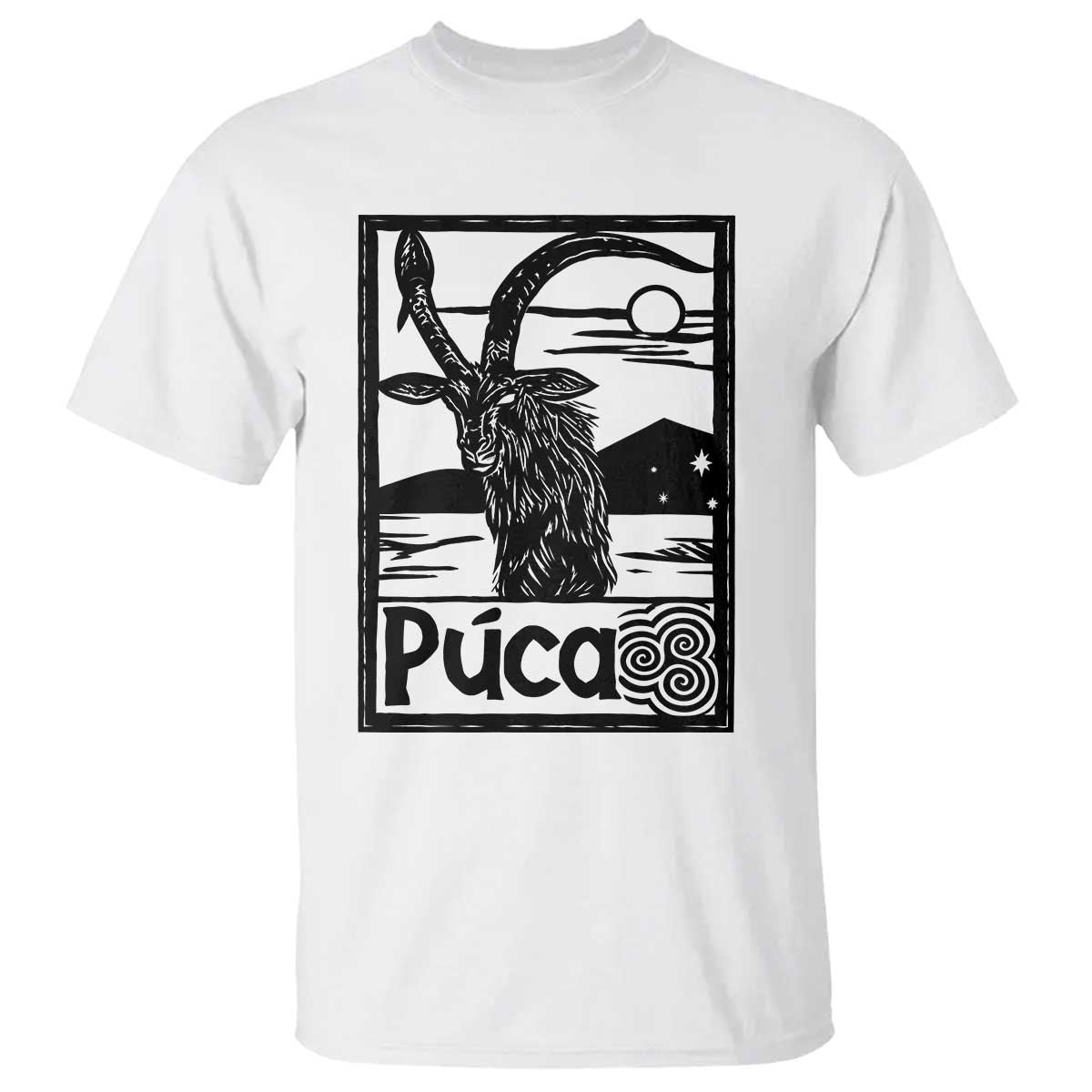 Puca Irish Mythological Creature Vintage Graphic T Shirt Celtic Folklore Spooky