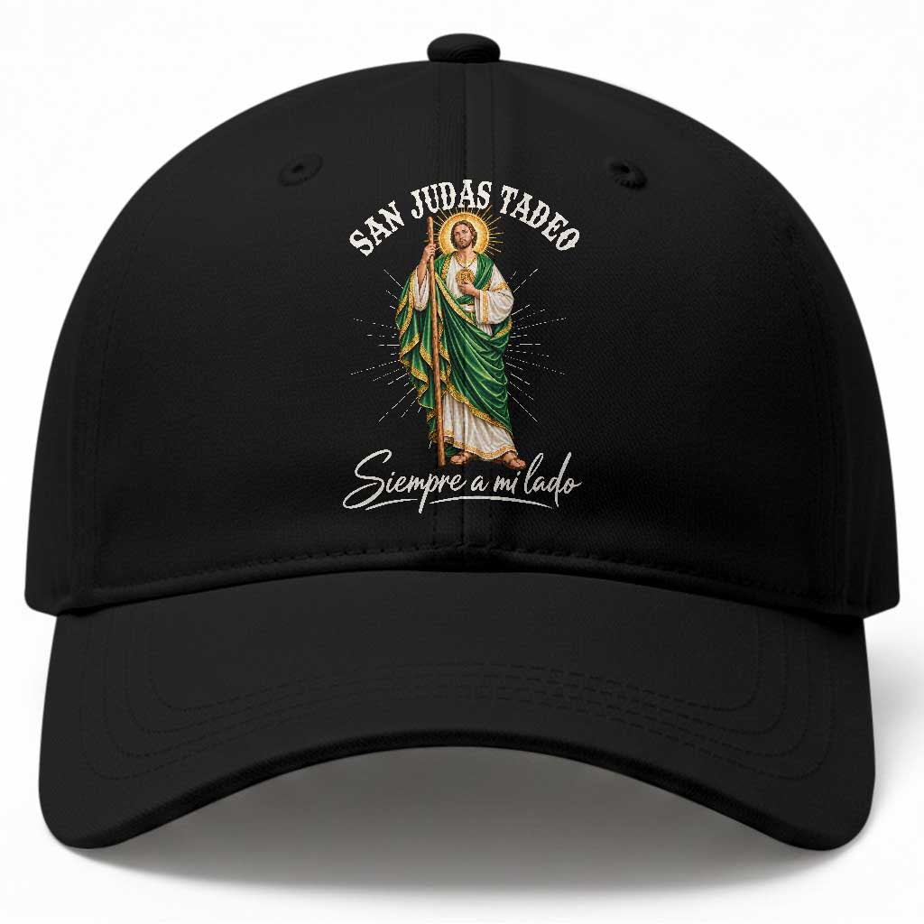 San Judas Tadeo Siempre A Mi Lado Sunburst Catholic Graphic Baseball Cap