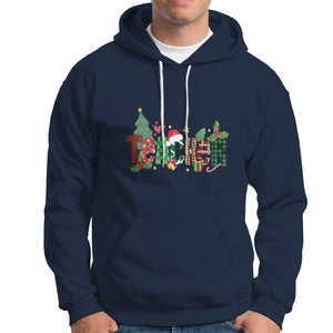 Teacher Christmas Hoodie Merry Xmas Gifts TS02 Navy Printyourwear