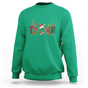 Teacher Christmas Sweatshirt Merry Xmas Gifts TS02 Irish Green Printyourwear