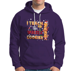 Teacher Christmas Hoodie I Teach The Smartest Cookies Gingerbread Man Students TS02 Purple Printyourwear