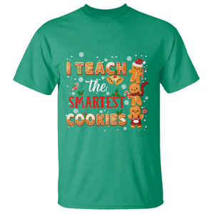 Teacher Christmas T Shirt I Teach The Smartest Cookies Gingerbread Man Students TS02 Irish Green Printyourwear