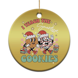 Teacher Christmas Christmas Ornament I Teach The Smartest Cookies Retro Groovy Xmas Tree Cookies TS02 Print Your Wear