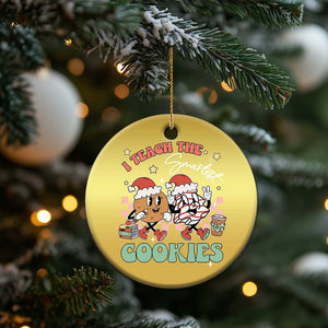 Teacher Christmas Christmas Ornament I Teach The Smartest Cookies Retro Groovy Xmas Tree Cookies TS02 Print Your Wear