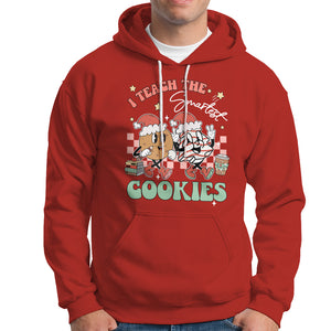 Teacher Christmas Hoodie I Teach The Smartest Cookies Retro Groovy Xmas Cookies TS02 Red Printyourwear