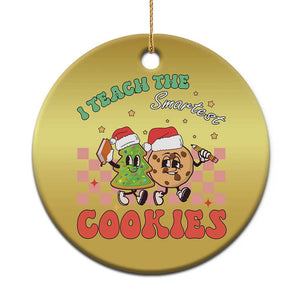 Teacher Christmas Christmas Ornament I Teach The Smartest Cookies Retro Groovy Xmas Cookies TS02 Print Your Wear