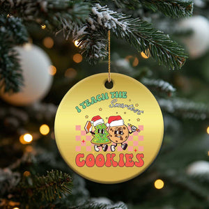 Teacher Christmas Christmas Ornament I Teach The Smartest Cookies Retro Groovy Xmas Cookies TS02 Print Your Wear