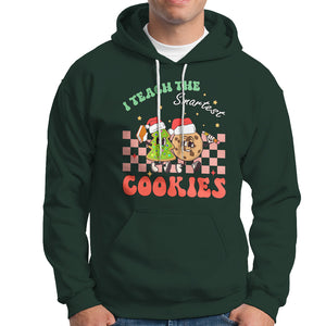 Teacher Christmas Hoodie I Teach The Smartest Cookies Retro Groovy Xmas Cookies TS02 Dark Forest Green Printyourwear