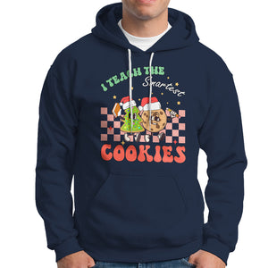 Teacher Christmas Hoodie I Teach The Smartest Cookies Retro Groovy Xmas Cookies TS02 Navy Printyourwear