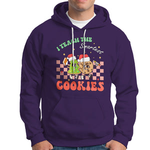 Teacher Christmas Hoodie I Teach The Smartest Cookies Retro Groovy Xmas Cookies TS02 Purple Printyourwear