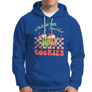 Teacher Christmas Hoodie I Teach The Smartest Cookies Retro Groovy Xmas Cookies TS02 Royal Blue Printyourwear