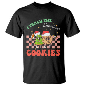 Teacher Christmas T Shirt I Teach The Smartest Cookies Retro Groovy Xmas Cookies TS02 Black Printyourwear