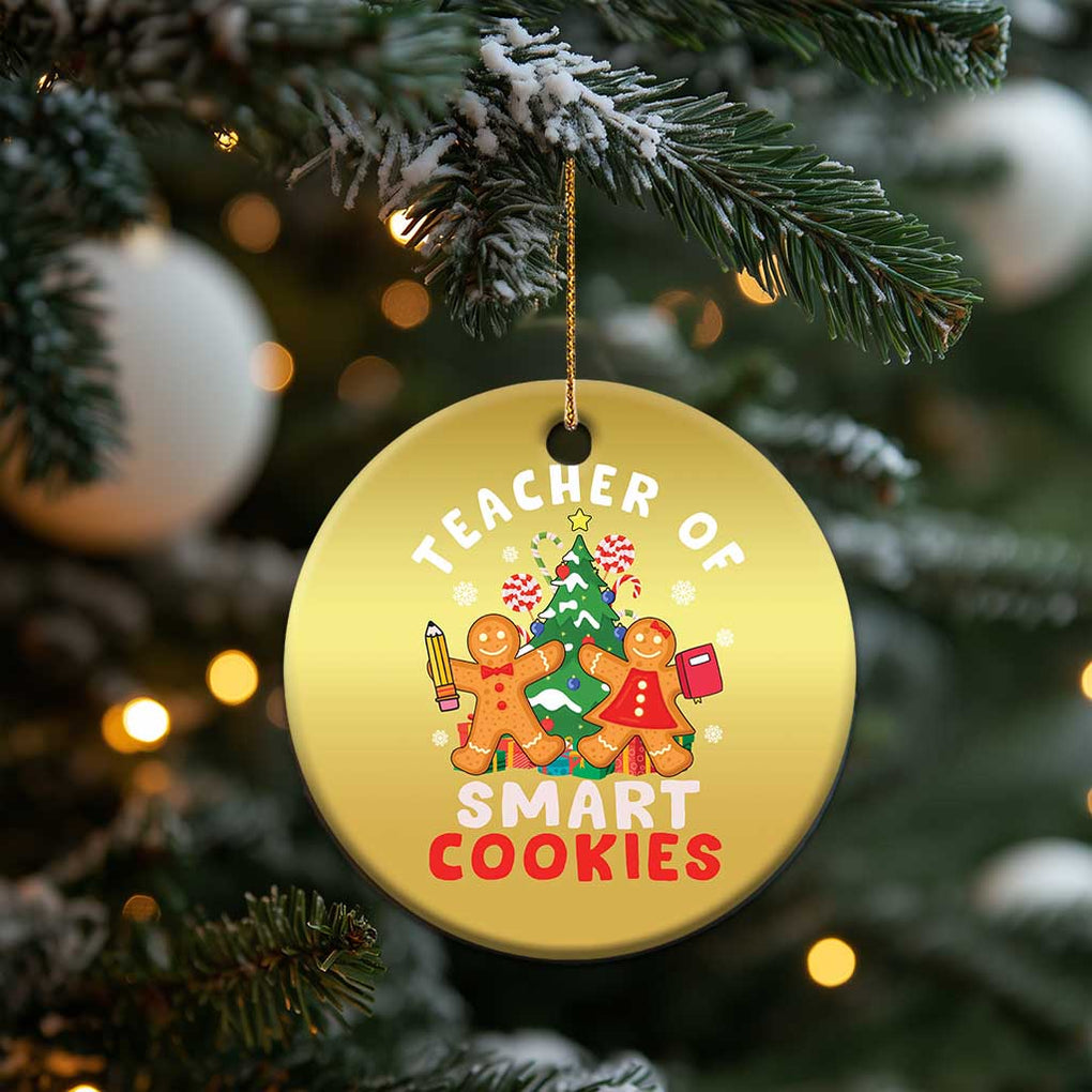 Teacher of Smart Cookies Christmas Gingerbread Man Christmas Ornament Teacher of Smart Cookies TS02 Print Your Wear