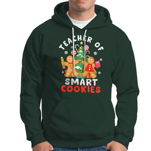 Teacher of Smart Cookies Christmas Gingerbread Man Hoodie Teacher of Smart Cookies TS02 Dark Forest Green Printyourwear