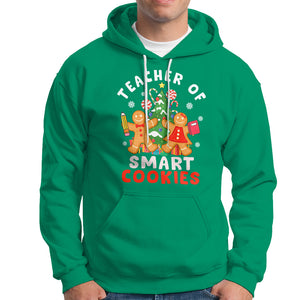 Teacher of Smart Cookies Christmas Gingerbread Man Hoodie Teacher of Smart Cookies TS02 Irish Green Printyourwear