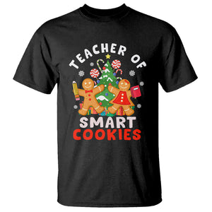 Teacher of Smart Cookies Christmas Gingerbread Man T Shirt Teacher of Smart Cookies TS02 Black Printyourwear