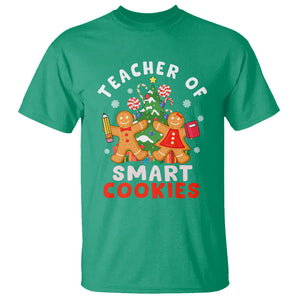 Teacher of Smart Cookies Christmas Gingerbread Man T Shirt Teacher of Smart Cookies TS02 Irish Green Printyourwear