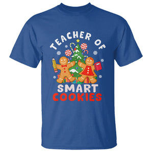 Teacher of Smart Cookies Christmas Gingerbread Man T Shirt Teacher of Smart Cookies TS02 Royal Blue Printyourwear