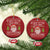 Xmas Teacher Christmas Ornament Be Nice To The Teacher Santa Is Watching TS02 Circle Red Print Your Wear