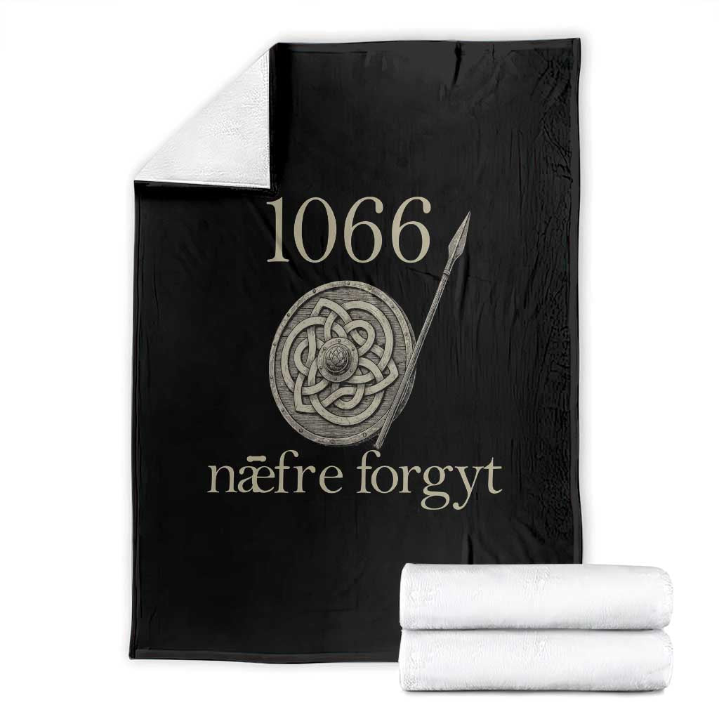 1066 Never Forget Throw Blanket Battle of Hastings Old English Anglo Saxon Warrior Medieval Shield TS02 Black Print Your Wear