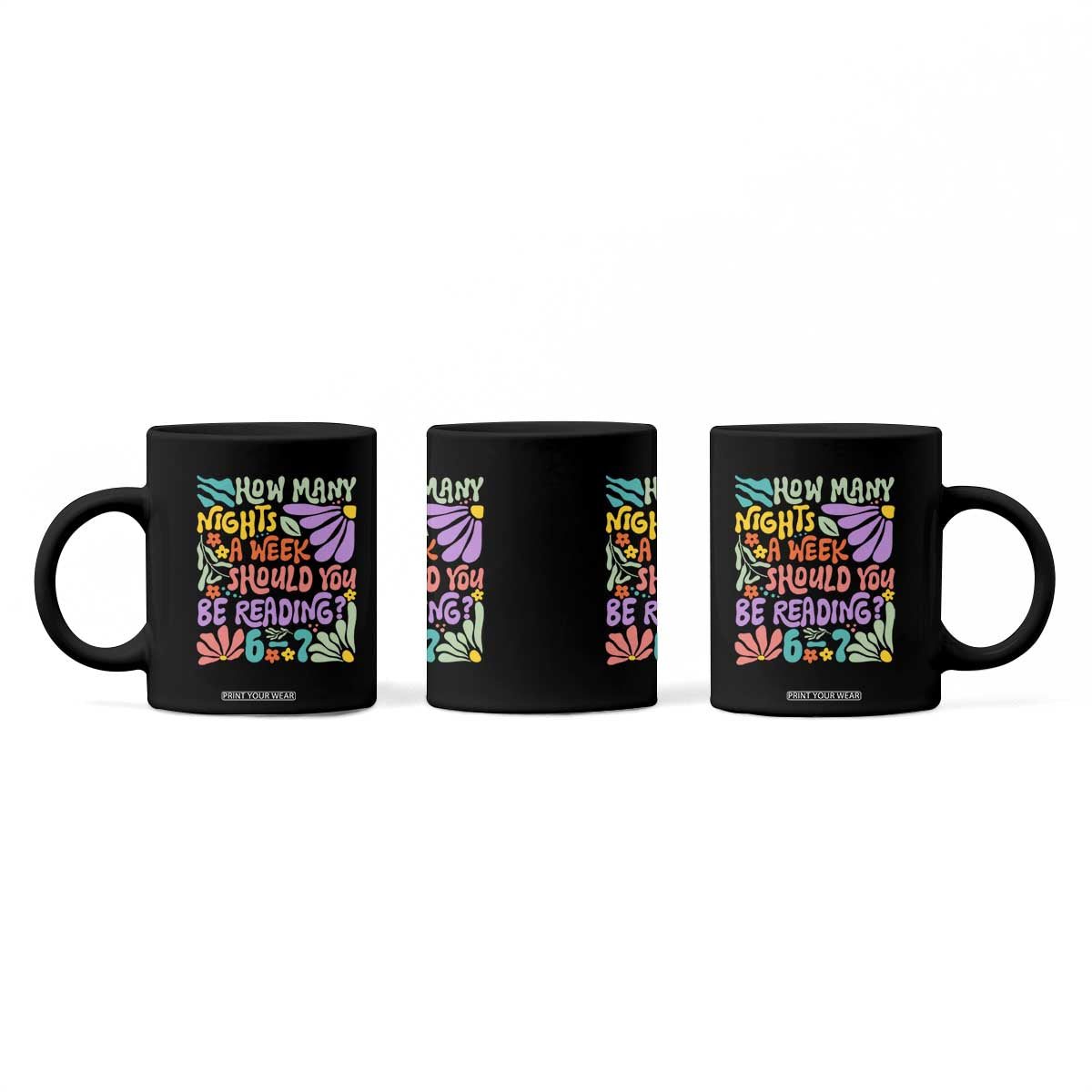 How Many Nights Should You Be Reading 6 7 Coffee Mug Retro Funny 67 Six Seven Meme Book Lover TS02 Print Your Wear