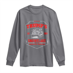 Funny Trump 2024 Long Sleeve Shirt Snowflake Removal Service Humorous Sarcasm TS02 Charcoal Print Your Wear