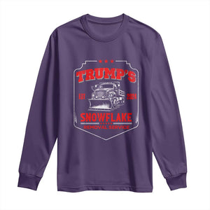 Funny Trump 2024 Long Sleeve Shirt Snowflake Removal Service Humorous Sarcasm TS02 Purple Print Your Wear