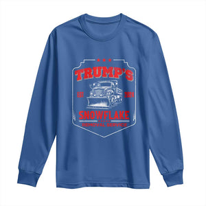 Funny Trump 2024 Long Sleeve Shirt Snowflake Removal Service Humorous Sarcasm TS02 Royal Blue Print Your Wear