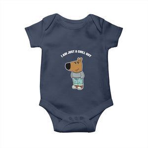 I Am Just A Chill Guy Baby Onesie Funny My New Character TS02 Navy Print Your Wear