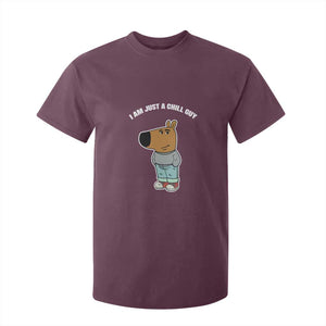 I Am Just A Chill Guy T Shirt For Kid Funny My New Character TS02 Maroon Print Your Wear