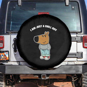 I Am Just A Chill Guy Spare Tire Cover Funny My New Character TS02 No hole Black Print Your Wear