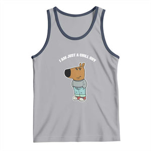 I Am Just A Chill Guy Tank Top Funny My New Character TS02 Athletic Heather Navy Print Your Wear