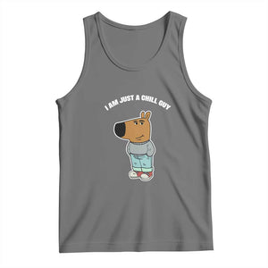 I Am Just A Chill Guy Tank Top Funny My New Character TS02 Black Heather Print Your Wear