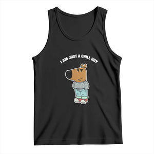 I Am Just A Chill Guy Tank Top Funny My New Character TS02 Black Print Your Wear