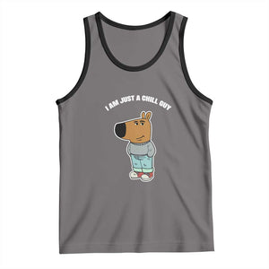 I Am Just A Chill Guy Tank Top Funny My New Character TS02 Deep Heather Black Print Your Wear