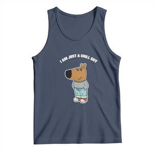 I Am Just A Chill Guy Tank Top Funny My New Character TS02 Navy Print Your Wear