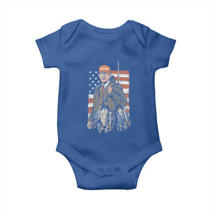 Trump Camo Duck Hunting Baby Onesie Hello Hunting Season US Flag TS02 Royal Blue Print Your Wear