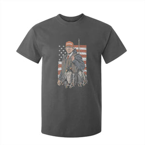 Trump Camo Duck Hunting T Shirt For Kid Hello Hunting Season US Flag TS02 Dark Heather Print Your Wear