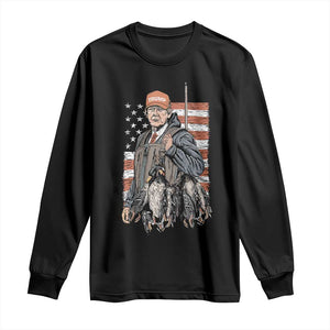 Trump Camo Duck Hunting Long Sleeve Shirt Hello Hunting Season US Flag TS02 Black Print Your Wear