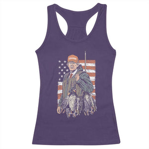 Trump Camo Duck Hunting Racerback Tank Top Hello Hunting Season US Flag TS02 Purple Print Your Wear