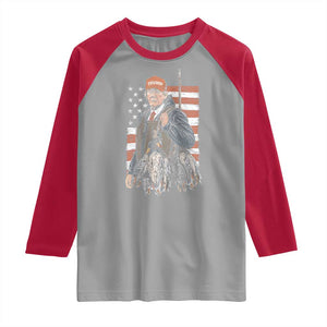 Trump Camo Duck Hunting Raglan Shirt Hello Hunting Season US Flag TS02 Sport Gray Red Print Your Wear